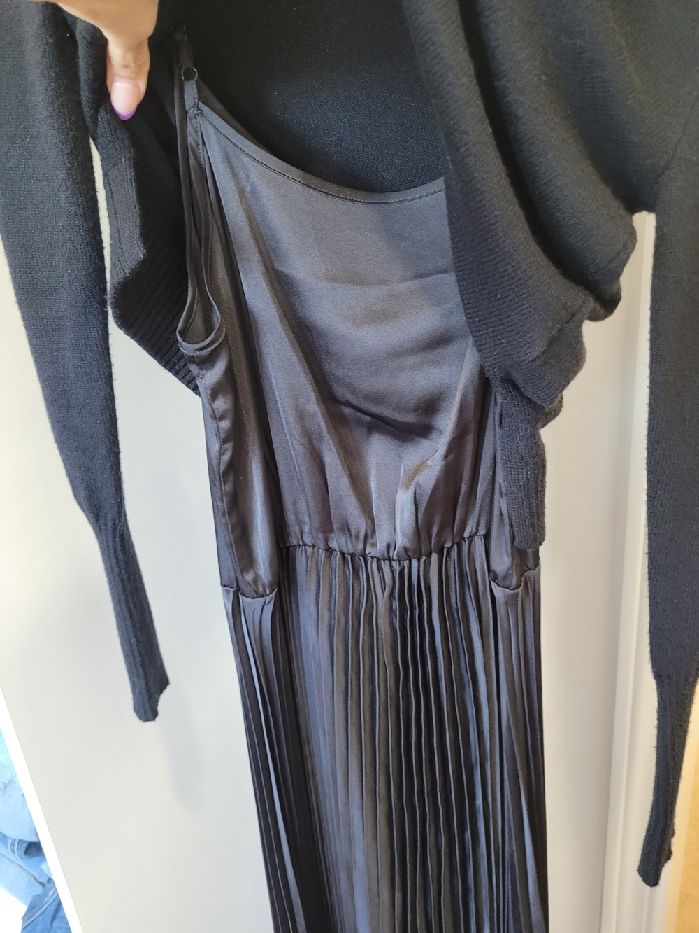 Rachel Zoe Black Pleated Maxi Dress - Picture 5 of 7